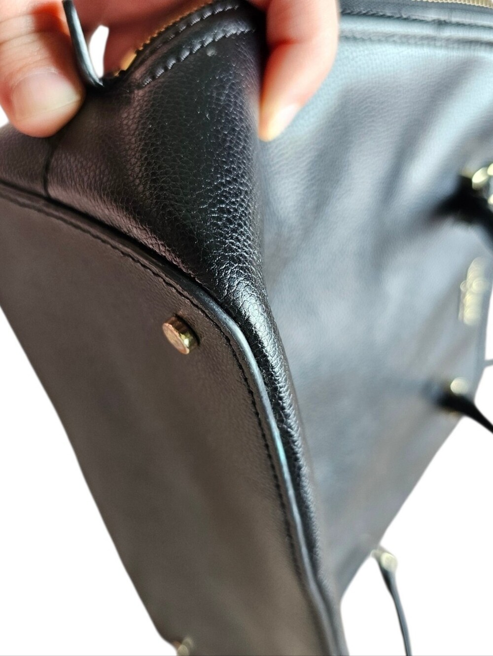 Kate Spade Small Rima Black Leather Dome Satchel Crossbody - Picture 4 of 9